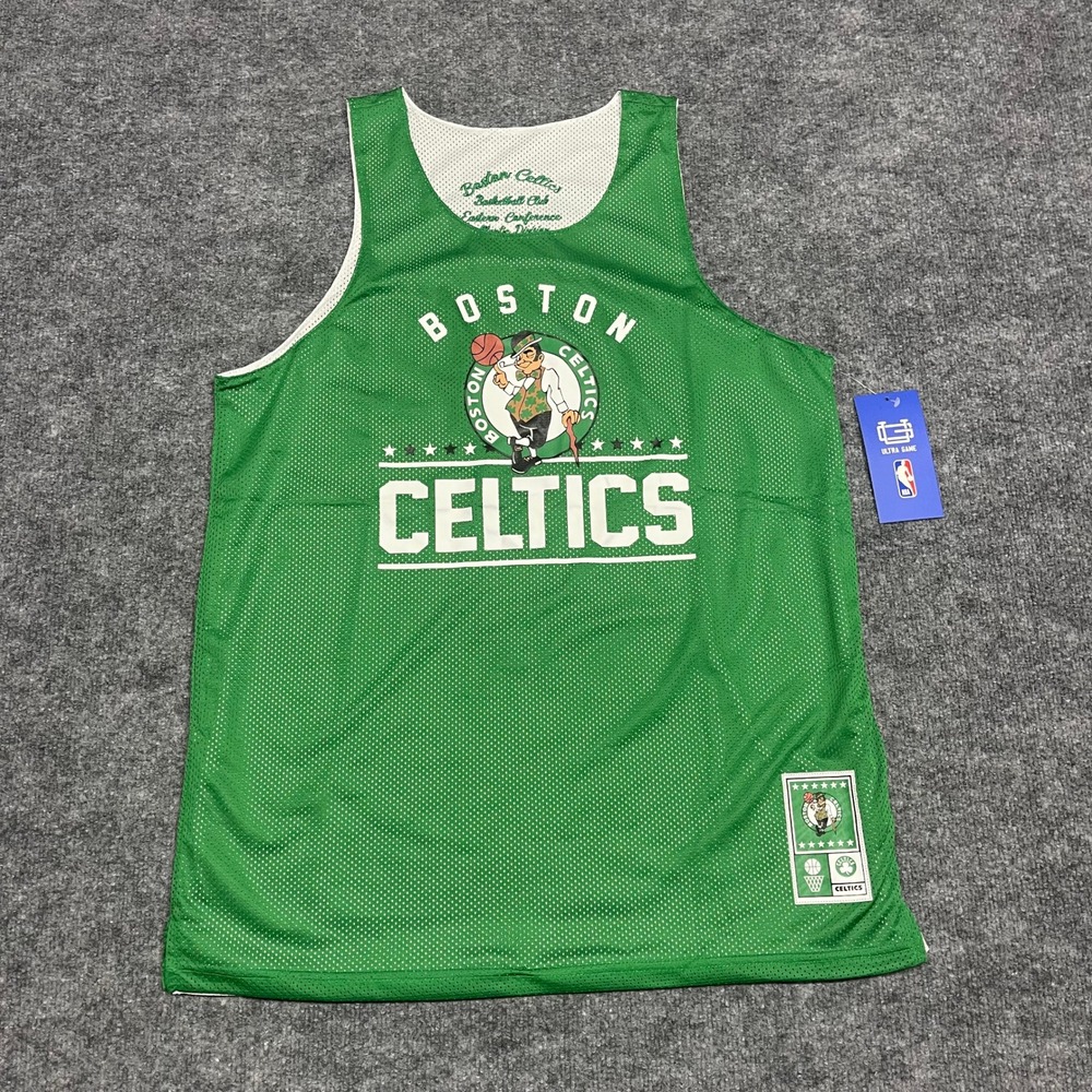 Boston Celtics Jersey Mens‎ Medium White Green Reversible Street Basketball NBA